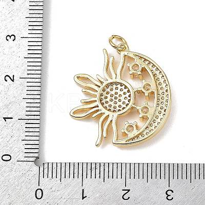 Brass Micro Pave Cubic Zirconia Pendants KK-R230-10G-1