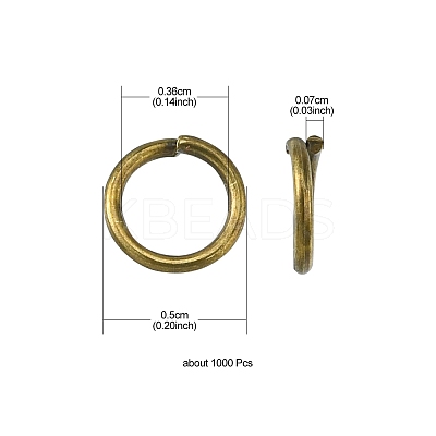 Iron Open Jump Rings IFIN-YW0001-41AB-1