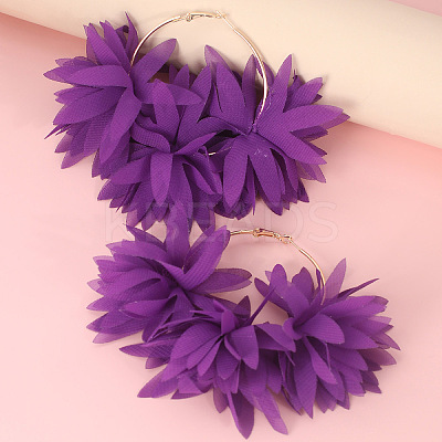 Alloy Cloth Hoop Earrings FS-WGC8145-05-1