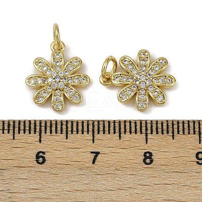 Brass Micro Pave Cubic Zirconia Pendants KK-I358-063G-K-1