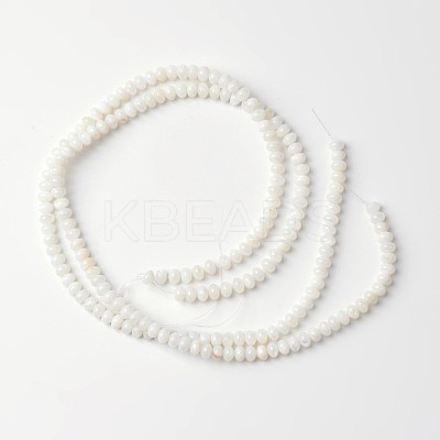 Dyed Natural Freshwater Shell Rondelle Bead Strands BSHE-O016-19D-1