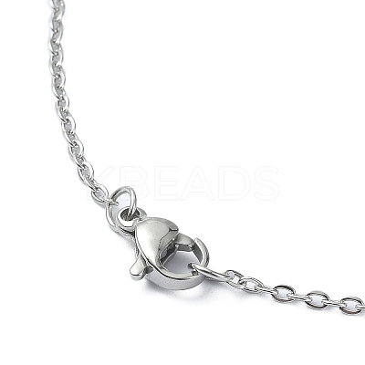 Natural Mixed Gemstone Nugget Pendant Necklace with 304 Stainless Steel Chains NJEW-JN04385-1