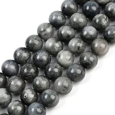 Natural Hawk's Eye Beads Strands G-S333-10mm-027-1