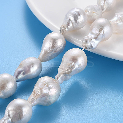 Natural Baroque Pearl Keshi Pearl Beads Strands PEAR-S019-05A-1