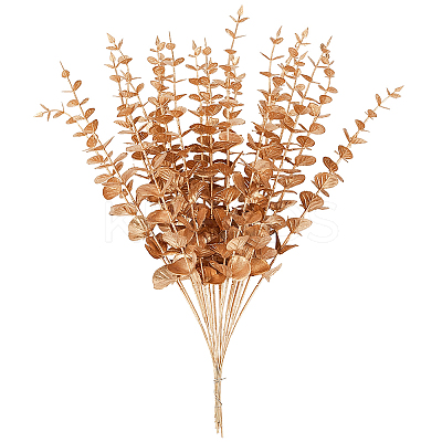 20Pcs Plastic Artificial Eucalyptus Leaves DJEW-GF0001-88A-1