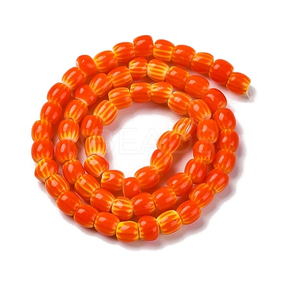Handmade Lampwork Chevron Beads Strands LAMP-K041-01A-22-1