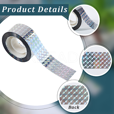 Holographic Laser Shining Bopp PET Plastic Scrapbook Decorative Adhesive Tapes AJEW-WH20010-47A-01-1