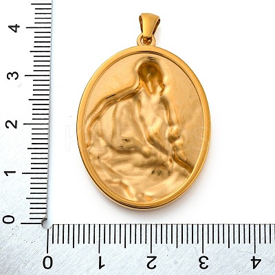 Religion Golden Tone 304 Stainless Steel Pendants STAS-K289-01G-07-1
