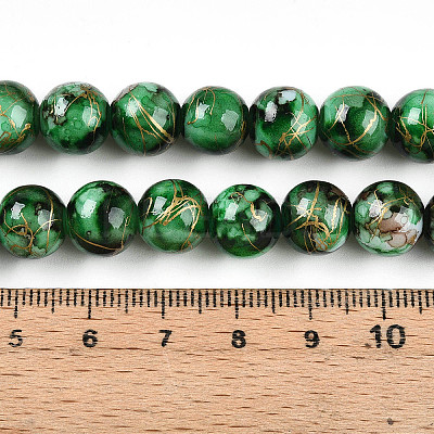 Baking Paint Glass Beads X1-DGLA-N003-10mm-B09-1