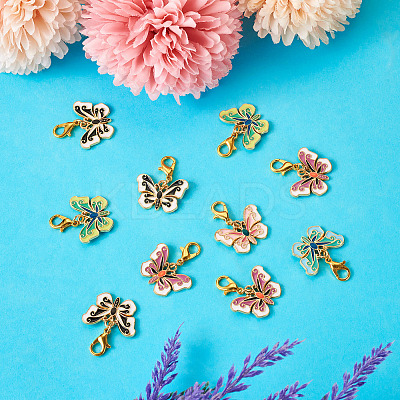 Alloy Enamel Pendant Decorations HJEW-TAC0042-1