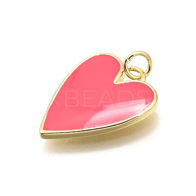 Brass Enamel Pendants KK-K401-14G-08-1