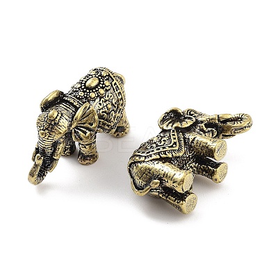 Brass Elephant Figurines Statues for Home Desktop Feng Shui Ornament KK-A216-02AB-1