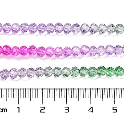 Transparent Painted Glass Beads Strands X1-DGLA-A034-T4mm-A06-1
