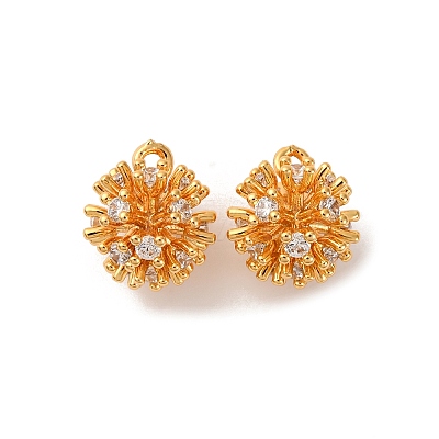 Brass Micro Pave Cubic Zirconia Pendants KK-K382-50G-1