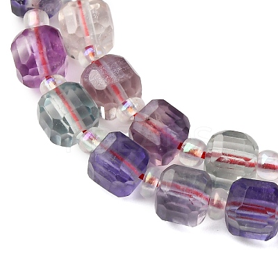 Natural Colorful Fluorite Beads Strands G-H096-A01-02-1