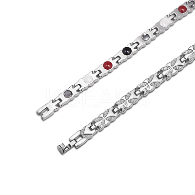 304 Stainless Steel Panther Chain Watch Band Bracelets JB679A-1