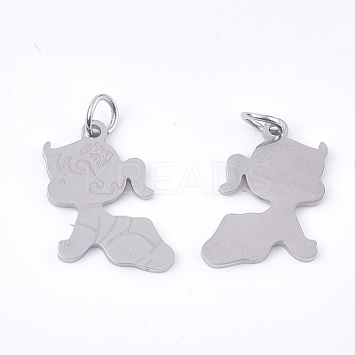 Non-Tarnish 201 Stainless Steel Pendants STAS-T046-JA356-1-1