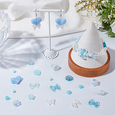 250Pcs 14 Styles Transparent Acrylic Beads TACR-PA0001-15-1