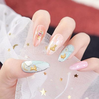 60Pcs 5 Style Easter Theme Rabbit Alloy Small Handmade Cabochons FIND-OC0001-50-1