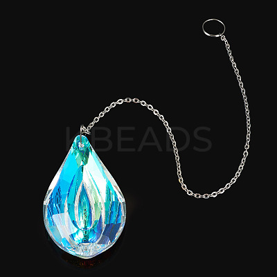 1Pc Transparent Glass Hanging Suncatchers AJEW-TADJ0001-02D-1