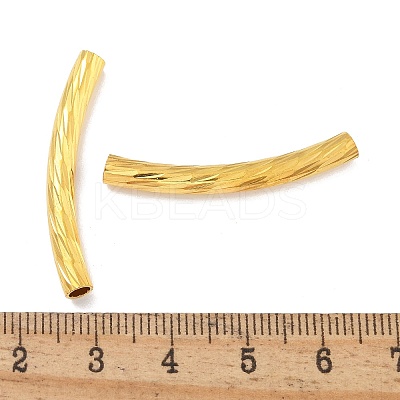 Brass Curved Tube Beads KK-B120-01F-G-1
