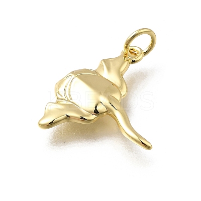 Manta Ray Brass Pendants X-KK-G525-13G-1