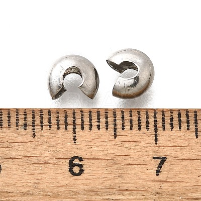 304 Stainless Steel Crimp Beads Covers STAS-P239-34P-05-1
