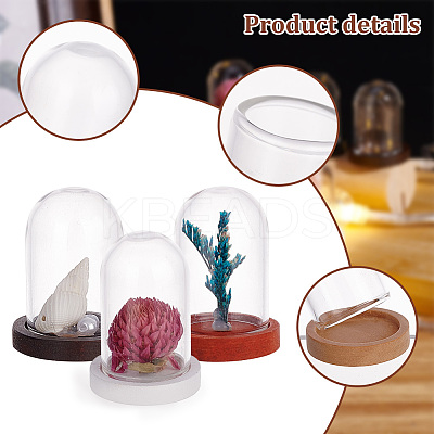 10Pcs Mini Glass Domes AJEW-PH0004-32B-1