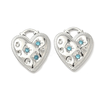 304 Stainless Steel Rhinestone Pendants STAS-L308-11P-1