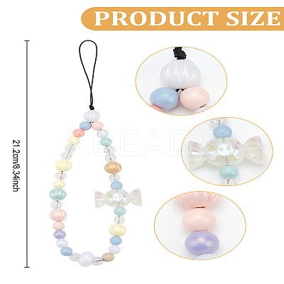 1Pc Plastic Colorful Mobile Straps HJEW-LP0002-21-1