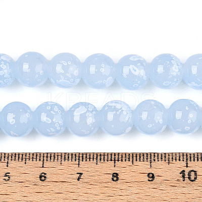 Baking Paint Glass Beads Strands DGLA-N015-10mm-06-1