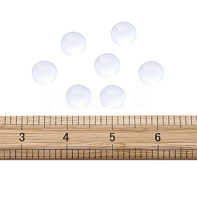 Clear Glass Cabochons GGLA-TA0001-01-15mm-1