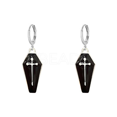 Halloween Alloy Enamel Hoop Earrings FS-WG6BEC1-01-1