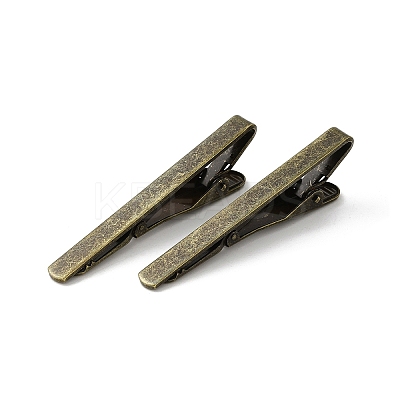 Rack Plating Brass Alligator Hair Clip Findings KK-H453-02-1