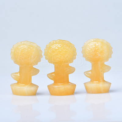 Sunflower Planter Natural Citrine Figurines DJEW-PW0021-18-1