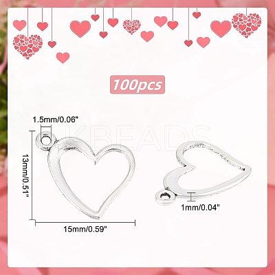 100PCS Unique Valentines Day Gift Ideas for Girlfriend Tibetan Style Alloy Pendants TIBEP-UN0001-07-1