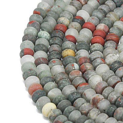 Natural African Bloodstone Beads Strands G-P575-A55-6x4mm-1
