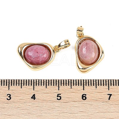 Natural Rhodonite Pendants KK-U043-52G-05-1