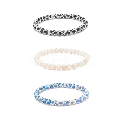 3Pcs 3 Color Mala Beads Bracelet BJEW-JB08251-1