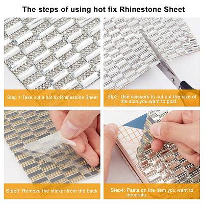Glitter Resin Hotfix Rhinestone(Hot Melt Adhesive On The Back) DIY-WH0162-54-1