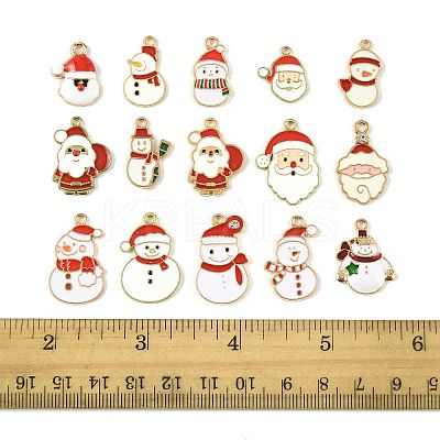 40Pcs Christmas Alloy Enamel Pendants ENAM-FS0004-20-1