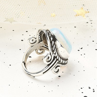 Opalite Adjustable Rings RJEW-I108-01AS-05-1