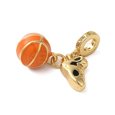 Rack Plating Brass Enamel European Dangle Charms LS-KK-P279-41G-1
