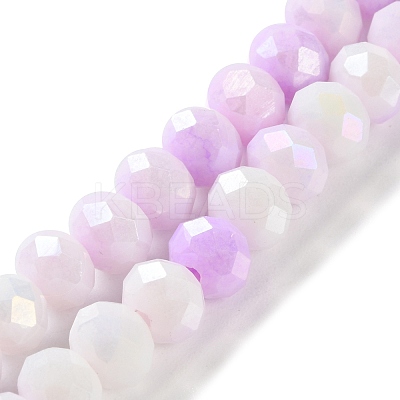 Electroplate Glass Beads Strands LAMP-S068-02Q-1