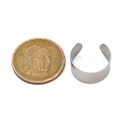 304 Stainless Steel Open Cuff Rings RJEW-G335-01B-1