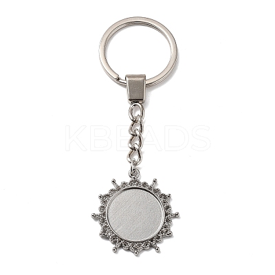 304 Stainless Steel Keychains Component STAS-D373-06P-1