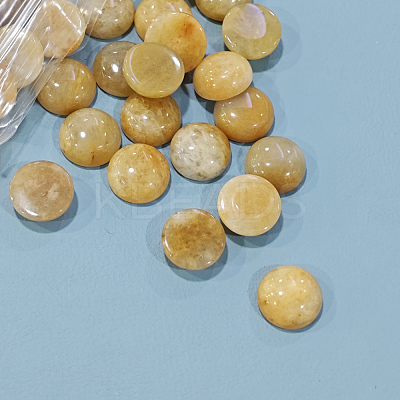Natural Topaz Jade Cabochons G-P393-R35-12mm-1