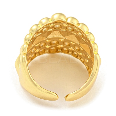 Rack Plating Brass Pyramid Open Cuff Rings RJEW-Q784-03G-1