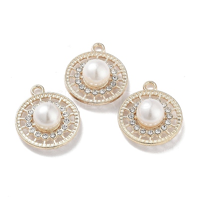 ABS Imitation Pearl Bead Pendants FIND-C042-01G-1