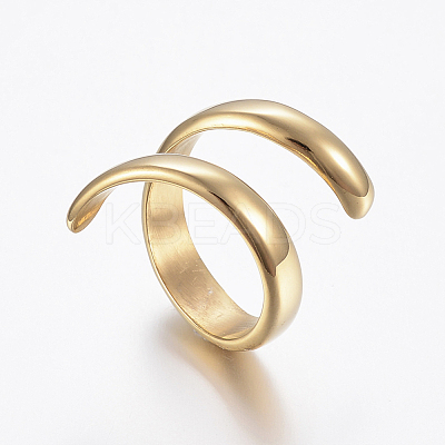 Ion Plating(IP) 304 Stainless Steel Finger Rings RJEW-H125-15G-1